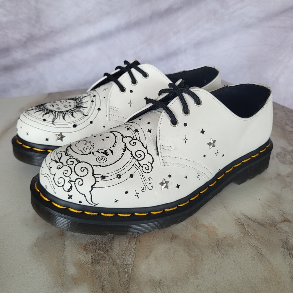 Dr. Martens 1461 COSMIC Embroidered Oxfords Women's Size 8 White - Picture 5 of 16